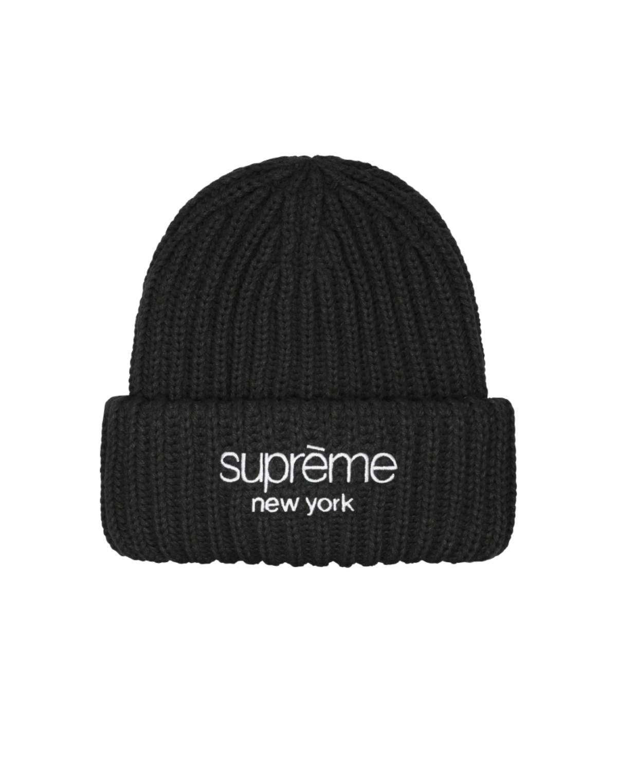 Supreme Chunky Rib Classic Logo Beanie Black Image
