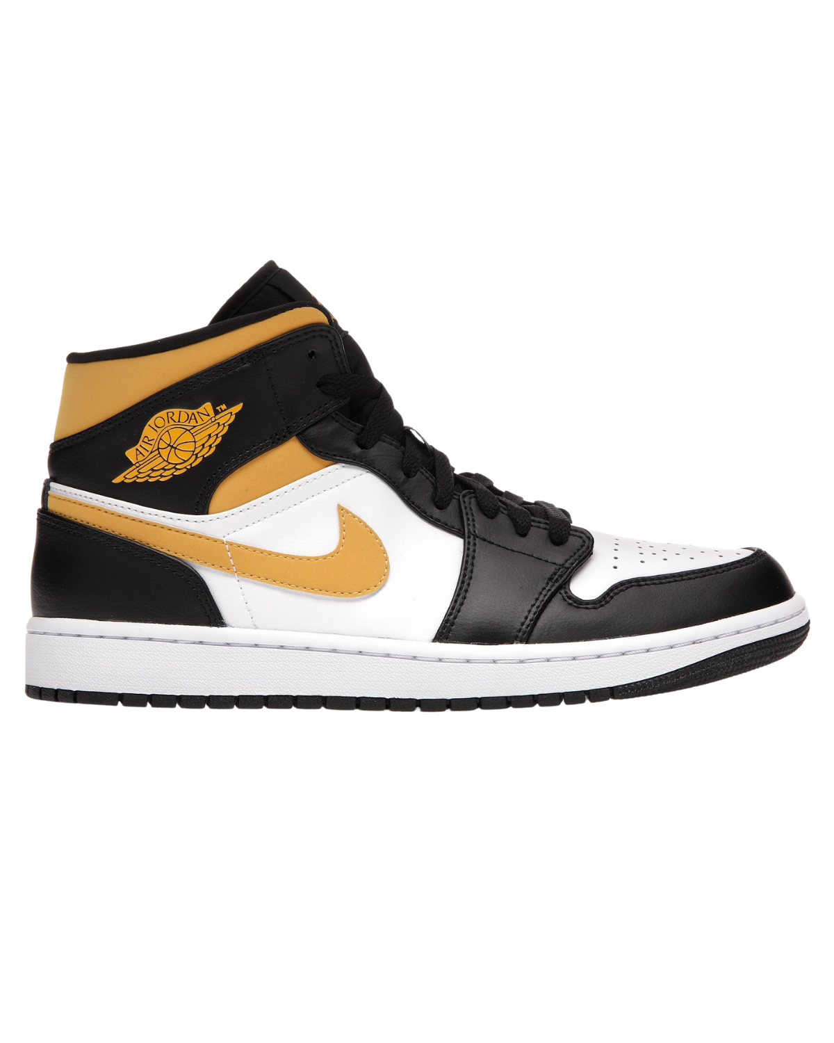 Air Jordan 1 Mid White Pollen Black Image