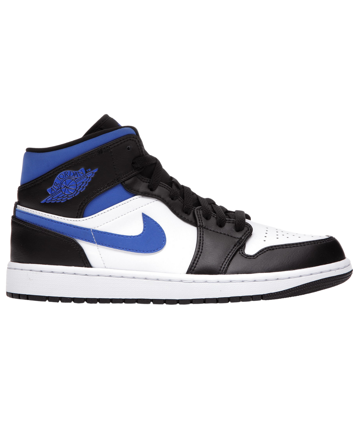 Air Jordan 1 Mid White Black Racer Blue (GS) Image