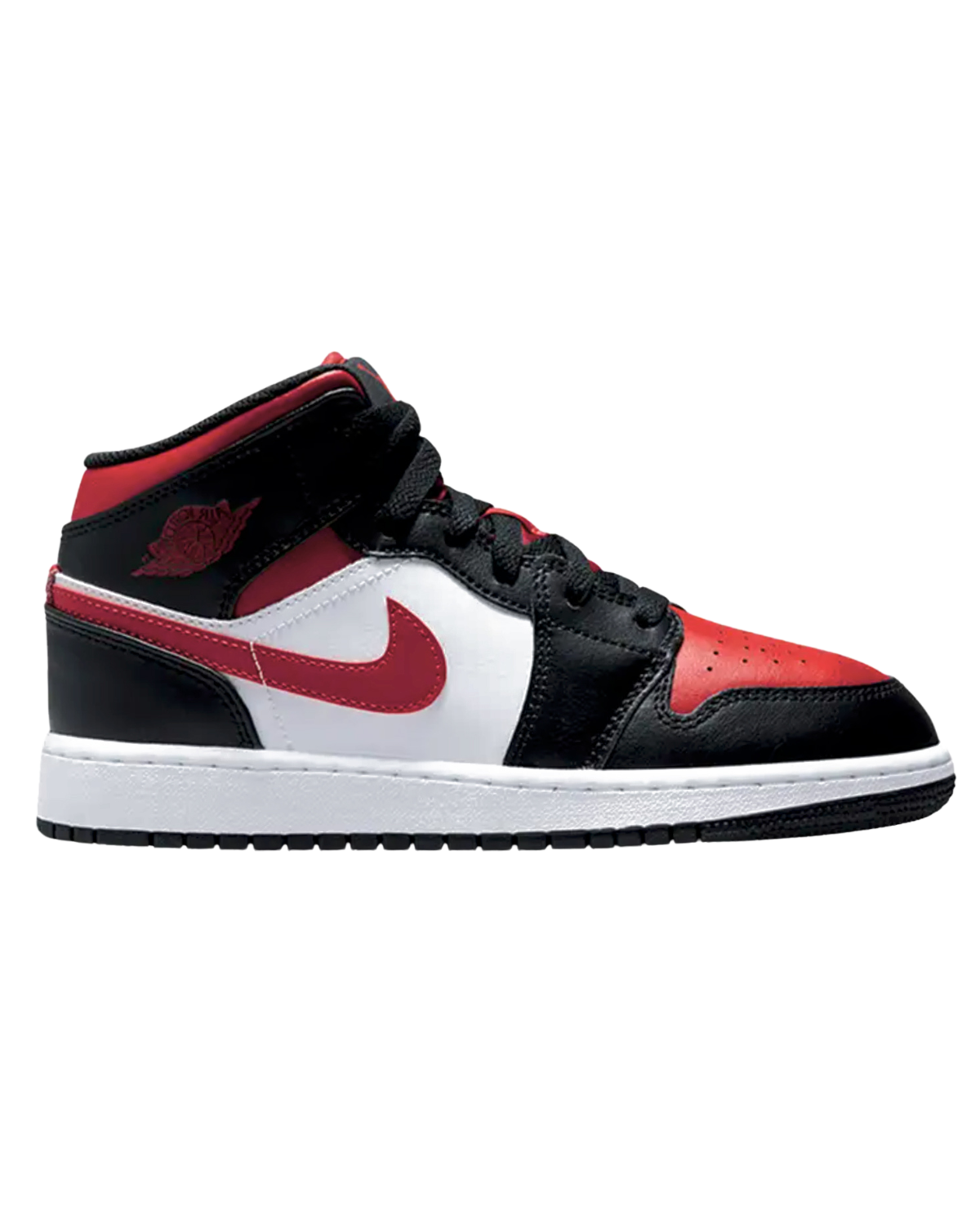 Air Jordan 1 Mid Black Fire Red (GS) Image