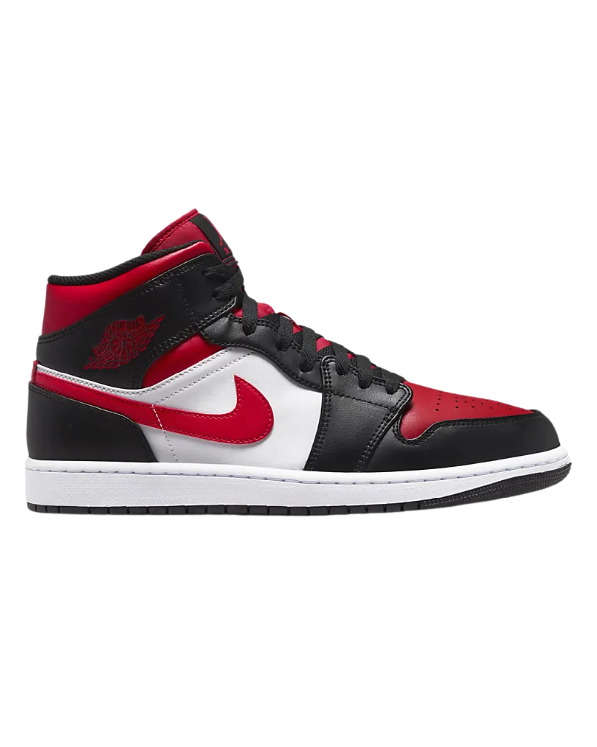 Air Jordan 1 Mid Black Fire Red Image