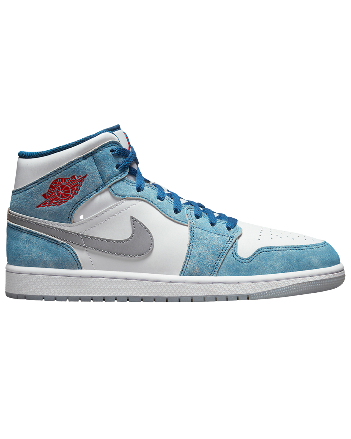 Air Jordan 1 Mid French Blue Fire Red Image