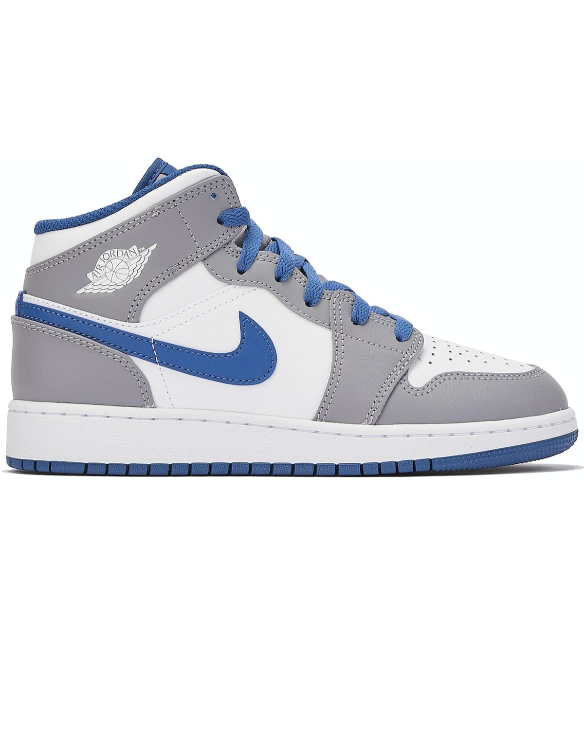Air Jordan 1 Mid True Blue Cement (GS) Image