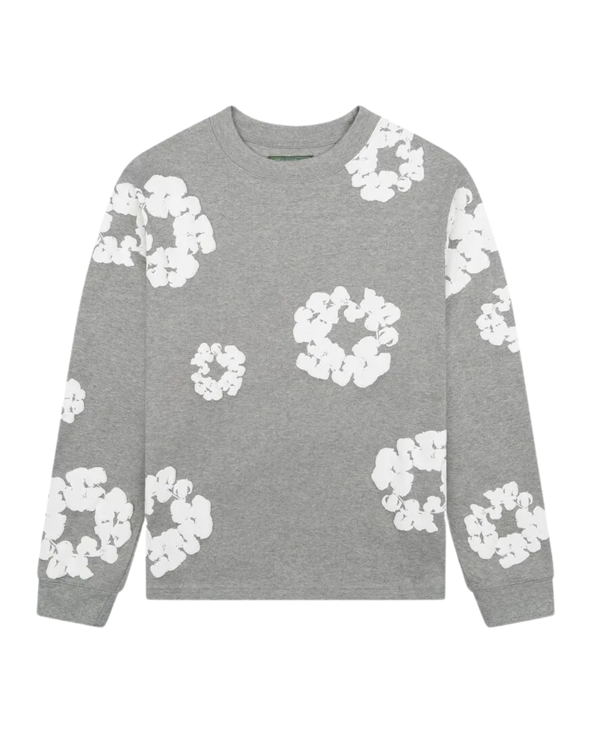 Denim Tears Long Sleeve Cotton Wreath T-shirt Grey Image