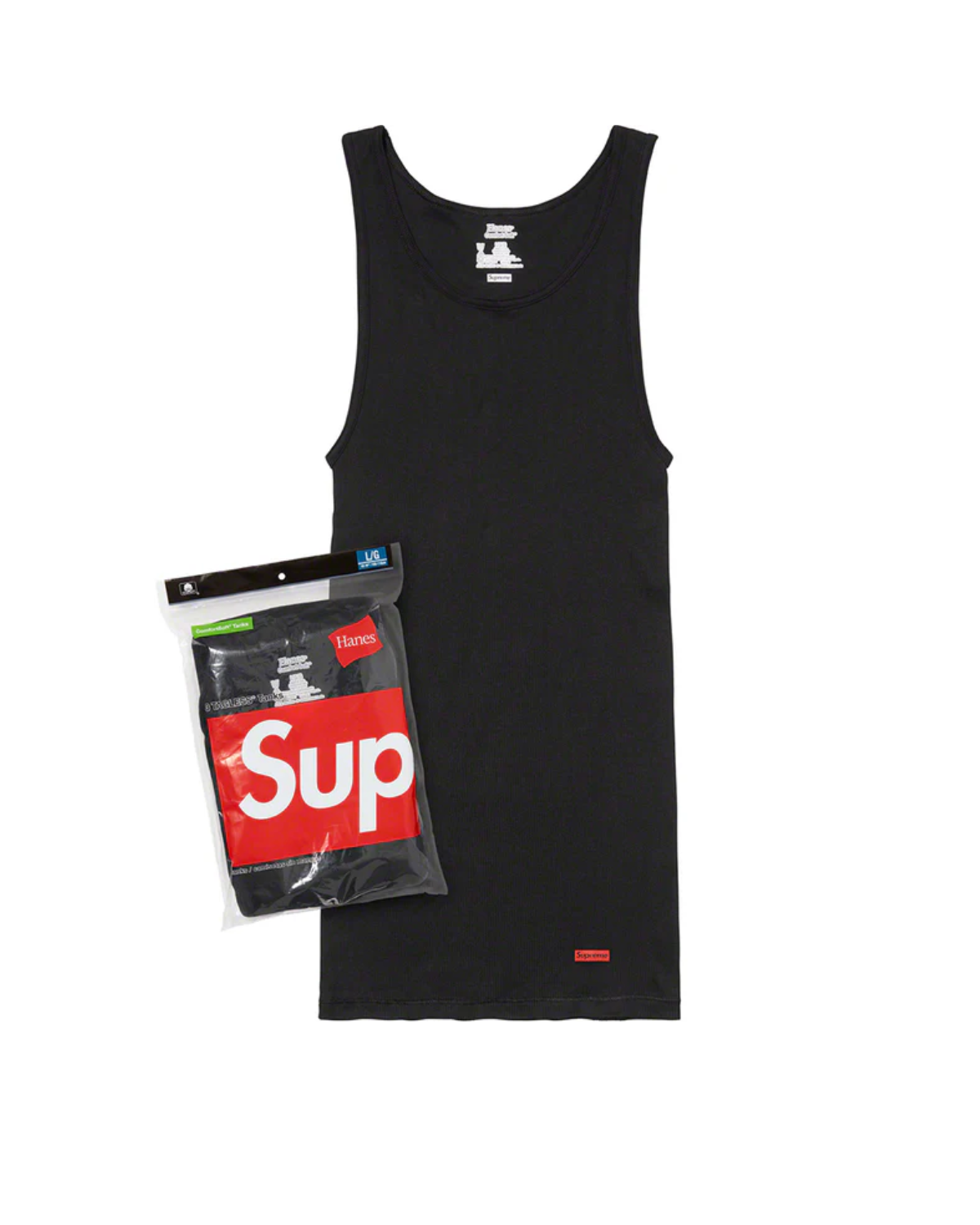Supreme®/Hanes® Tagless Tank Top Black ( 1 sztuka) Image