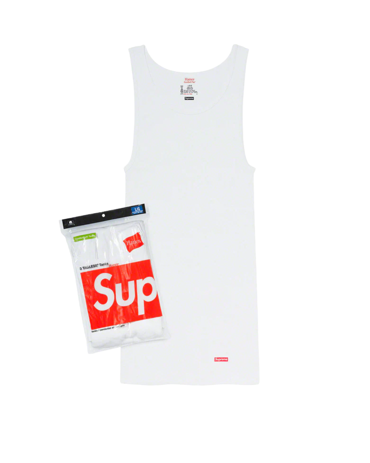 Supreme®/Hanes® Tagless Tank Top White ( 1 sztuka) Image