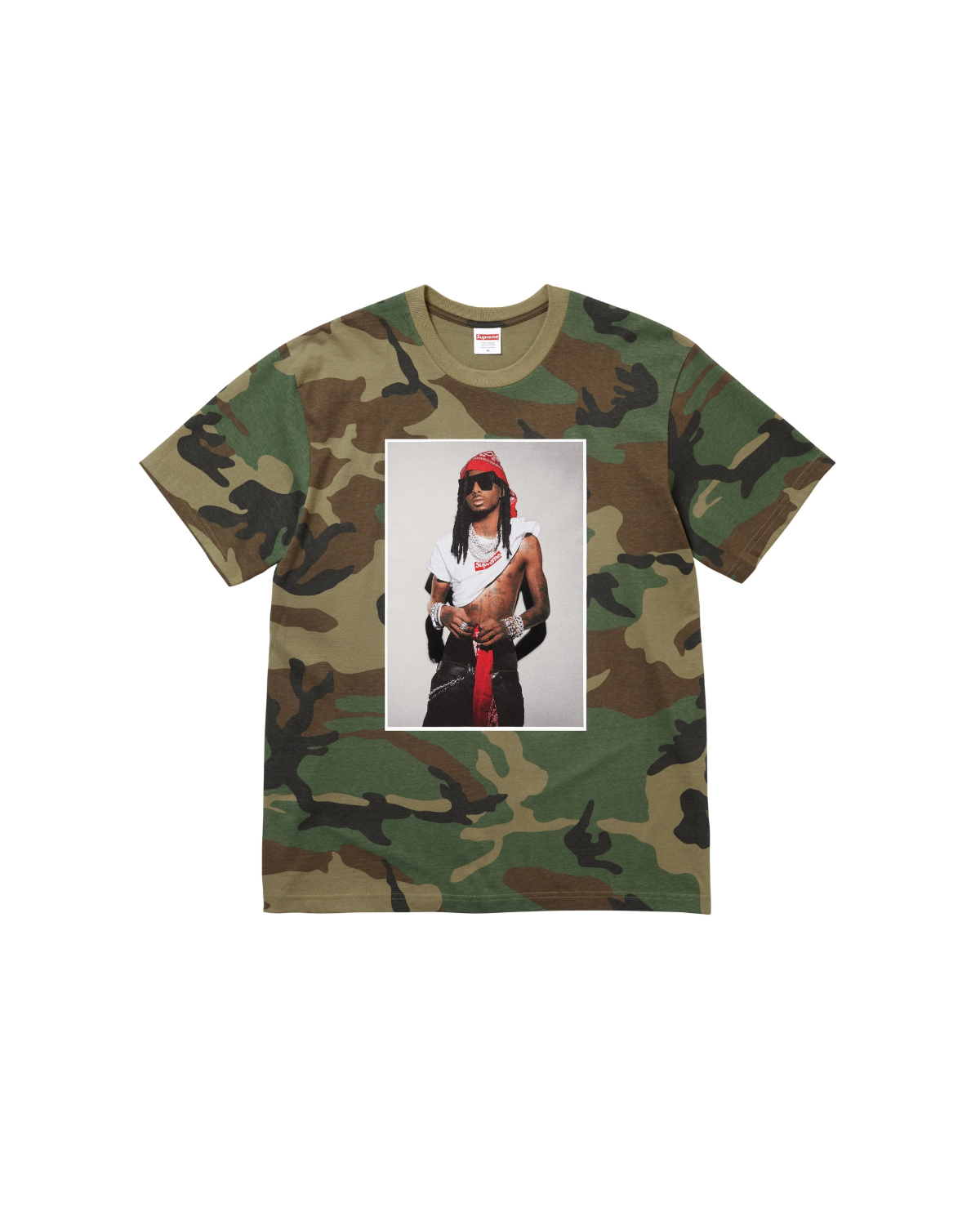 Supreme Playboi Carti Tee Woodland Camo Image