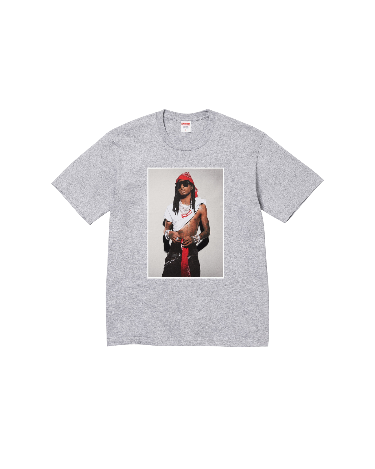 Supreme Playboi Carti Tee Heather Grey Image