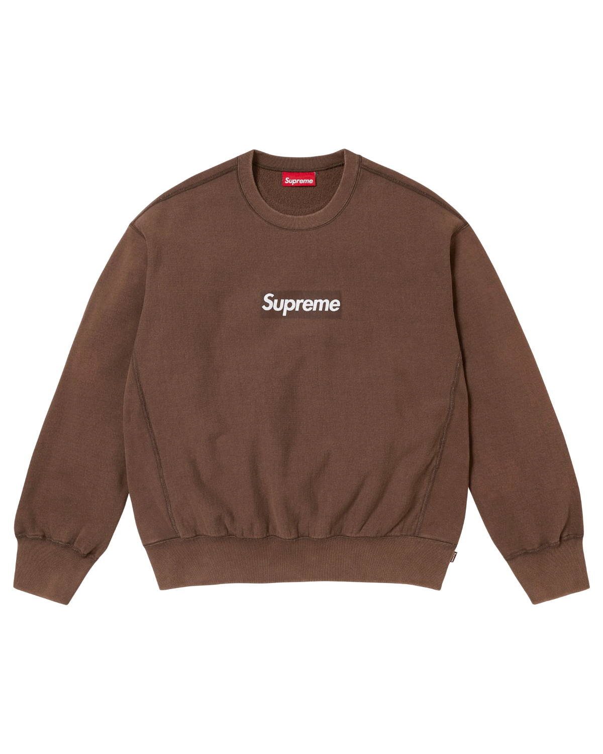 Supreme Washed Box Logo Crewneck Brown Image