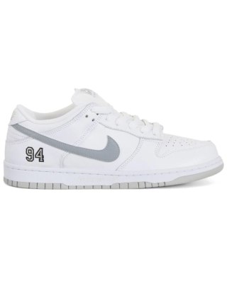 Nike SB Dunk Low Supreme 94 White Metallic Silver