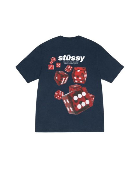 STUSSY ROLLERS TEE navy