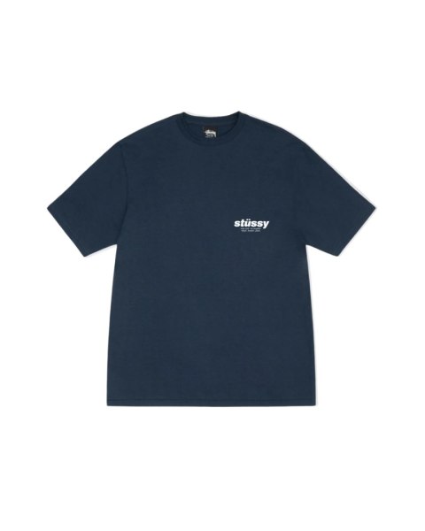 STUSSY ROLLERS TEE navy