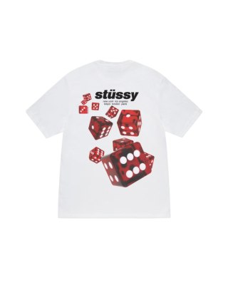 STUSSY ROLLERS TEE white