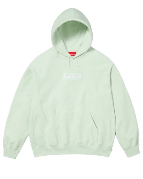 Supreme Box Logo Hooded Sweatshirt (FW23) Light Green