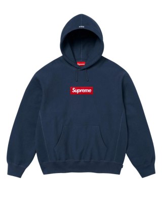 Supreme Box Logo Hooded Sweatshirt Sweatshirt (FW24) Navy