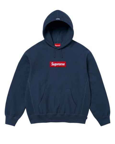 Supreme Box Logo Hooded Sweatshirt Sweatshirt (FW24) Navy