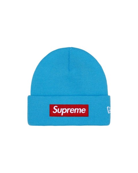 Supreme x New Era® Box Logo Beanie Cyan