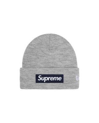 Supreme x New Era® Box Logo Beanie Heather Grey