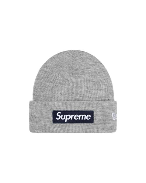 Supreme x New Era® Box Logo Beanie Heather Grey