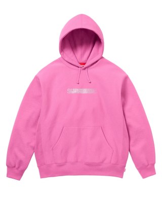 Supreme x Swarovski® Motion Logo Hooded Sweatshirt Pink
