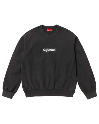 Supreme Washed Box Logo Crewneck Black