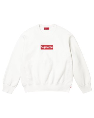 Supreme Washed Box Logo Crewneck White