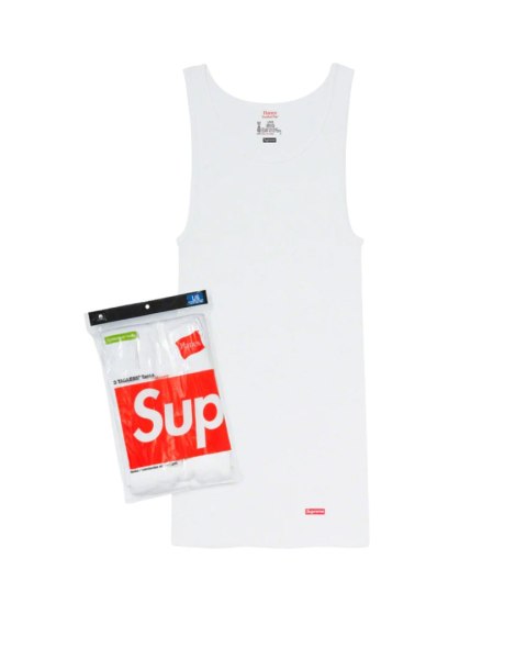 Supreme®/Hanes® Tagless Tank Top White ( 1 sztuka)