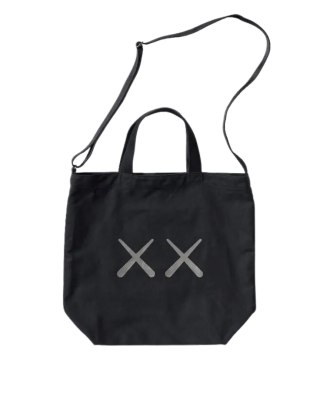 KAWS + WARHOL UT 2-WAY TOTE BAG BLACK