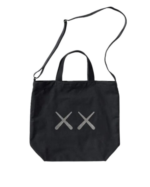 KAWS + WARHOL UT 2-WAY TOTE BAG BLACK