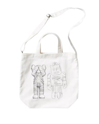 KAWS + WARHOL UT 2-WAY TOTE BAG WHITE