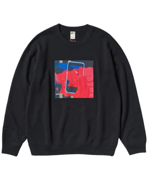 KAWS + WARHOL UT GRAPHIC SWEATSHIRT BLACK